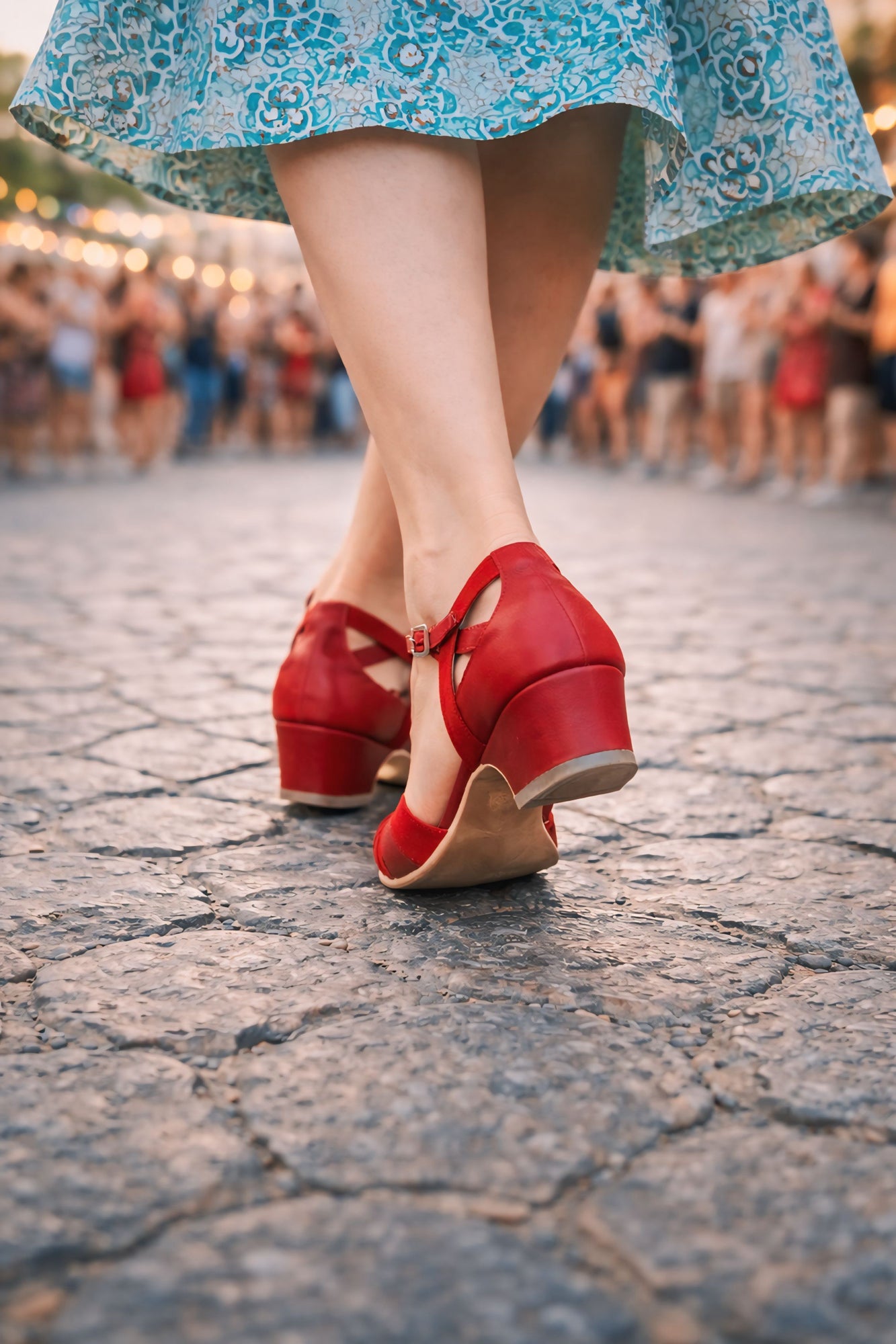 Red Vintage Inspired Dance Shoes - Handmade Retro Swing Shoes - Berlin
