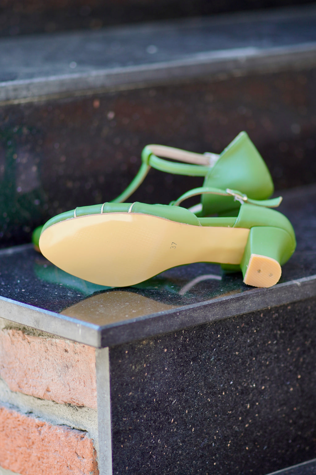 Green Vintage Inspired Dance Shoes - Handmade Retro Swing Shoes - Paris